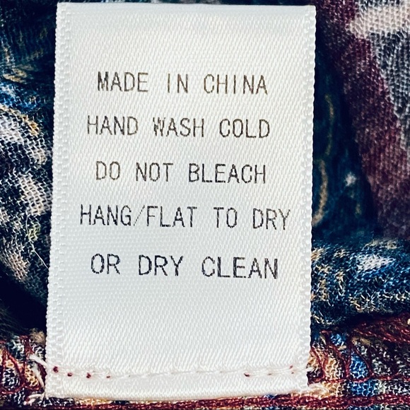 Oddy Mixed Prints Floral Paisley Western Button Down Shirt Womens Sz M Boho - Picture 9 of 9